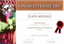 Zahájen prodej vína ročníku 2007 - Vinařství Vajbar Bronislav